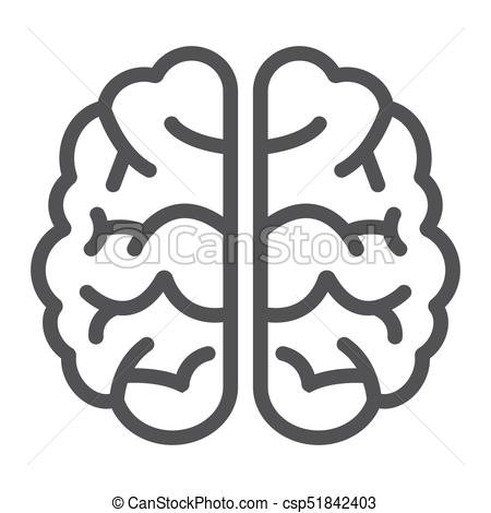 450x470 Brain Line Drawing Brain Line Icon Brainstorm And Idea Medical - House Line Drawing Clip Art