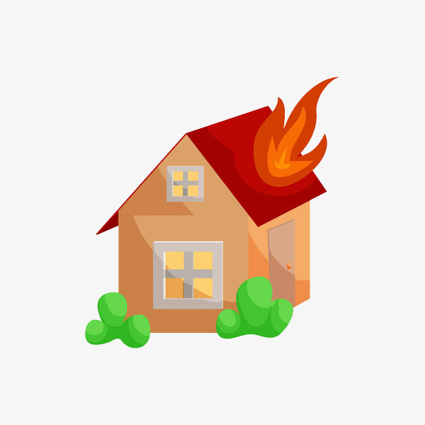 600x600 Fire House Fire Transparent Png Clipart Free Download - House On Fire Drawing