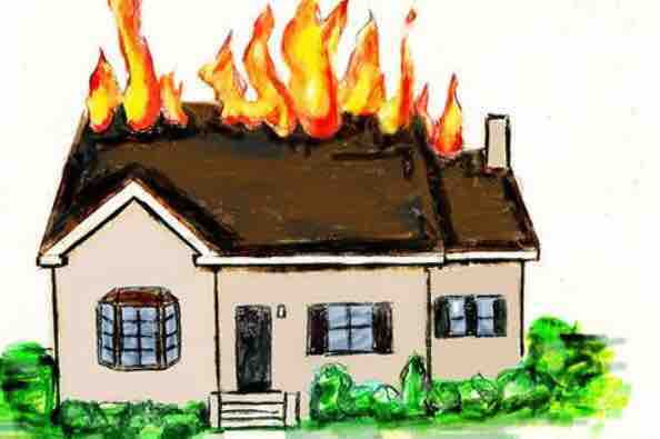 594x395 fundraiser for robert amses - House On Fire Drawing