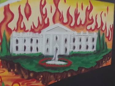 375x281 burning white house trump tower fire weekend - House On Fire Drawing