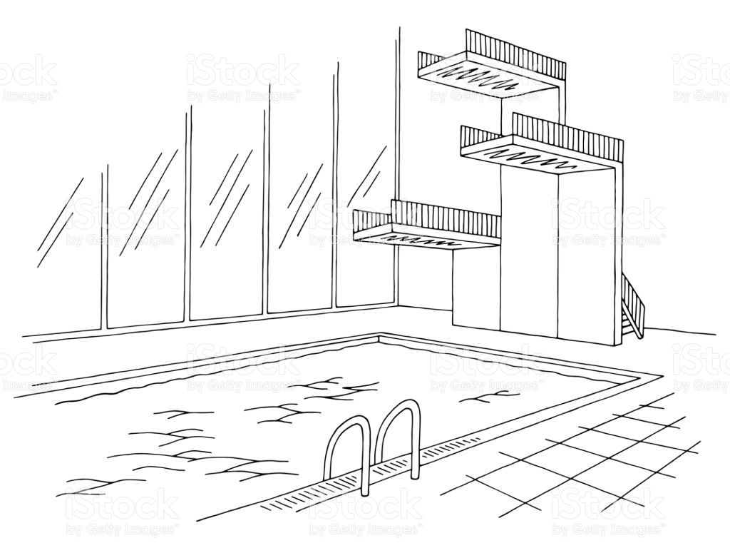 1024x768 Image Result For Swimming Pool Interior Inside House Outline - House Outline Drawing