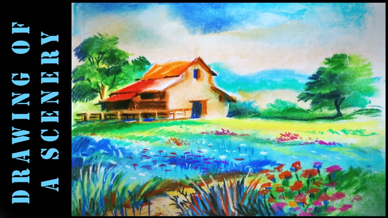 1280x720 How To Draw And Paint A House - House Painting Drawing