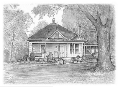 400x293 Pencil Drawings Of Old Houses House Pencil Drawing The Journey - House Pencil Drawing