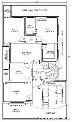235x395 House Plan Drawing Islamabad Design Project House - House Plan Drawing
