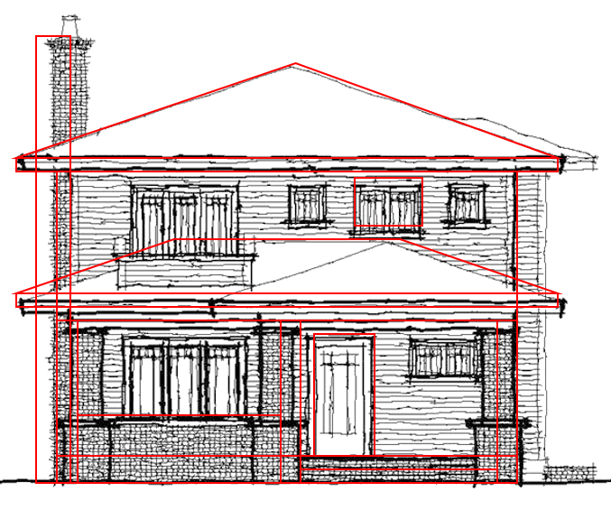 677x565 drawing in powerpoint houses powerpointy - House Roof Drawing