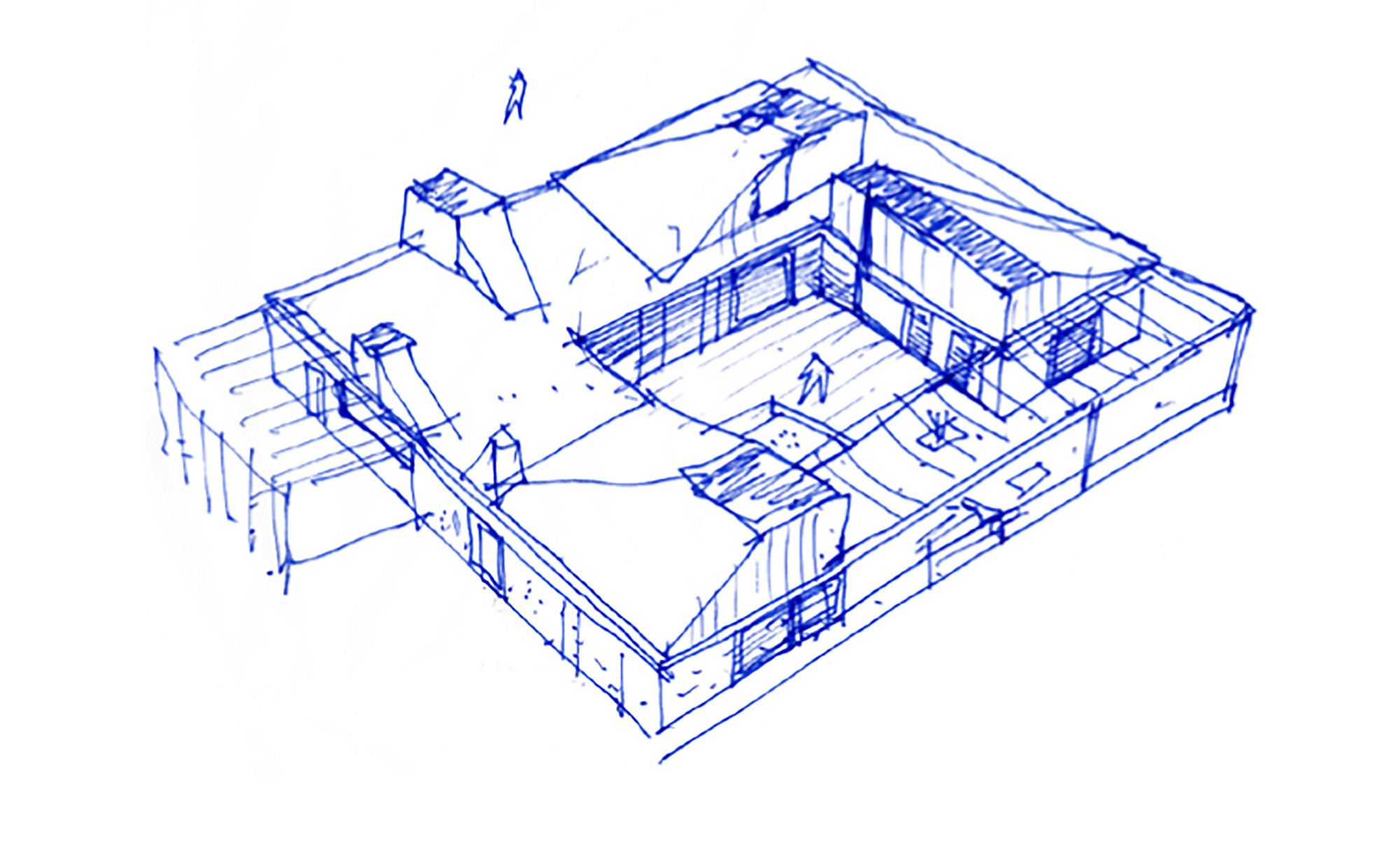 2000x1238 gallery of roof house leth gori - House Roof Drawing