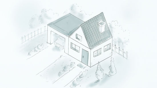 550x309 How To Draw A House Steps - House Roof Drawing