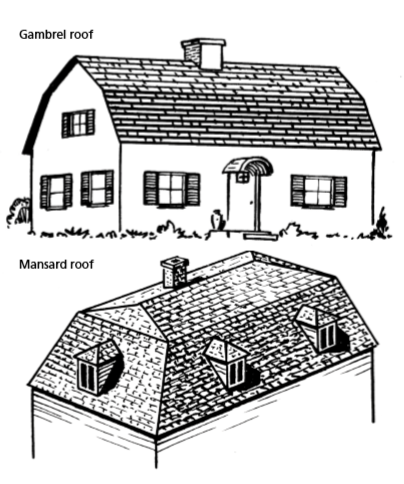 404x484 roofing types and methods - House Roof Drawing