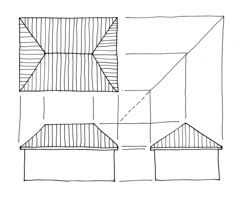 797x675 house drawing roof for free download - House Roof Drawing