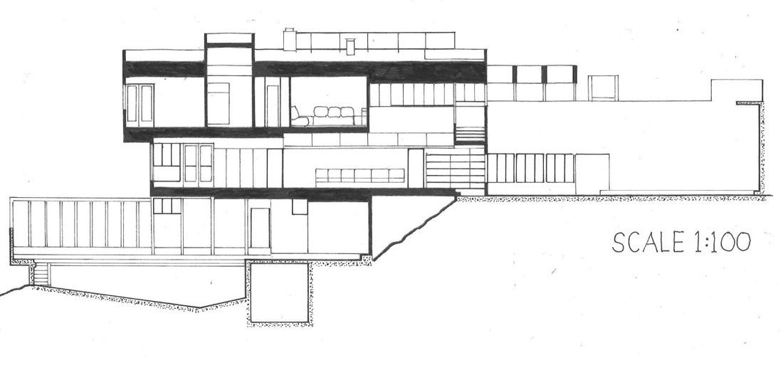 1100x513 Drawings - House Section Drawing