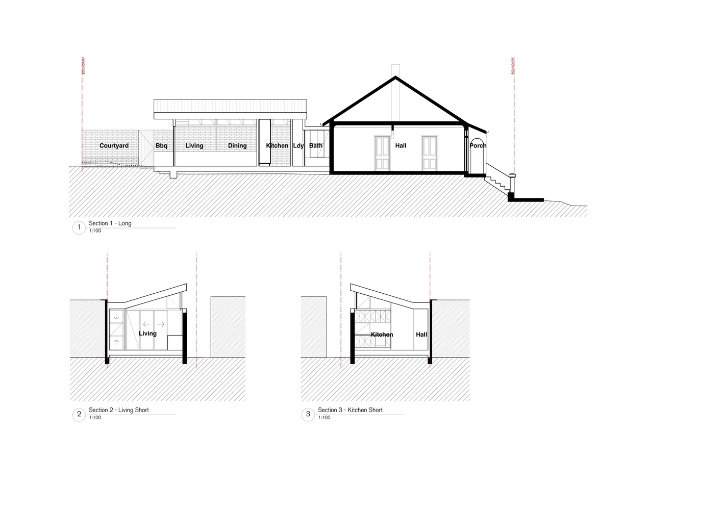 1415x1000 Gallery Of Brick House Bastian Architecture - House Section Drawing