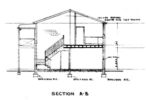290x199 Two Dimensional Drawings - House Section Drawing