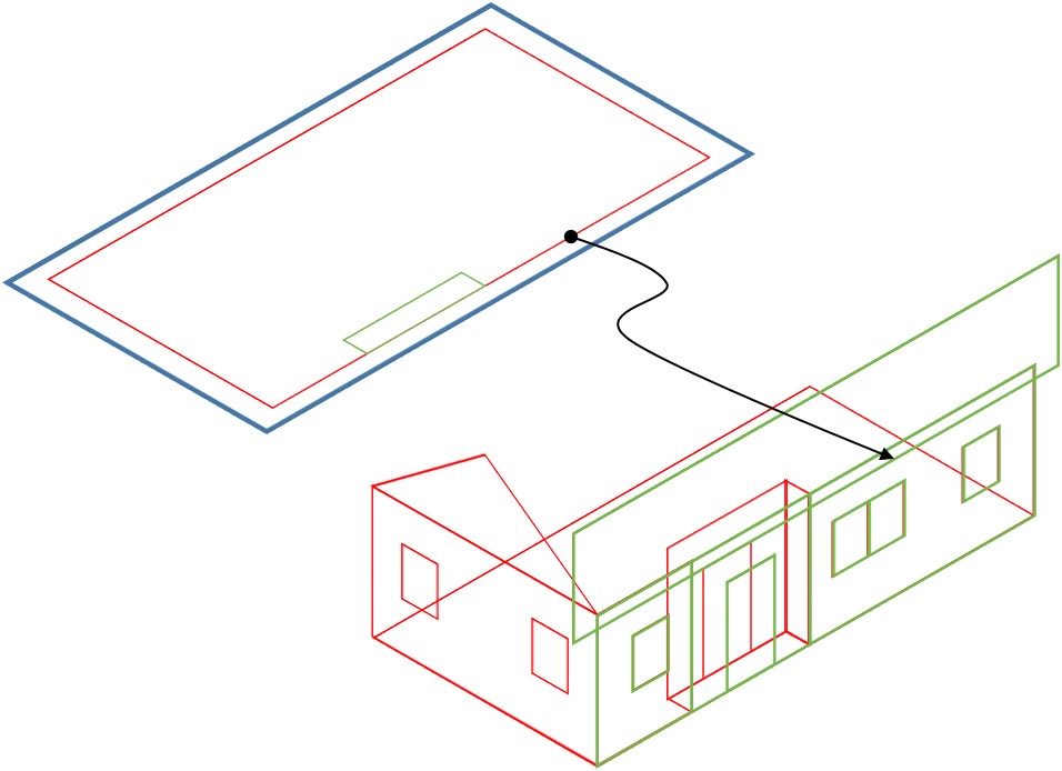 956x694 Drawing In Powerpoint House Basics Powerpointy - House Top View Drawing