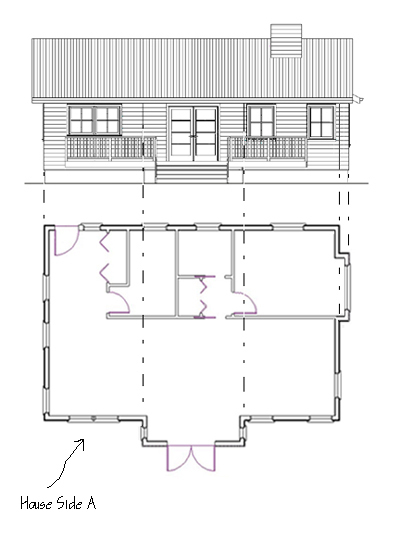 400x533 How To Draw Elevations - House Top View Drawing