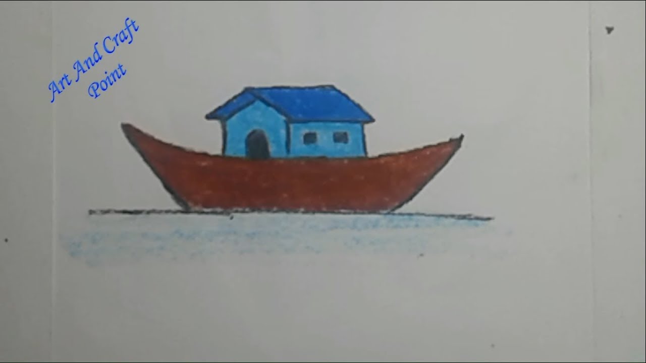 1280x720 how to draw step - Houseboat Drawing
