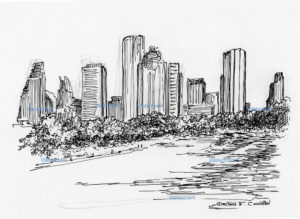 300x219 houston skyline - Houston Skyline Drawing