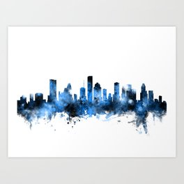 264x264 houston skyline art prints - Houston Skyline Drawing