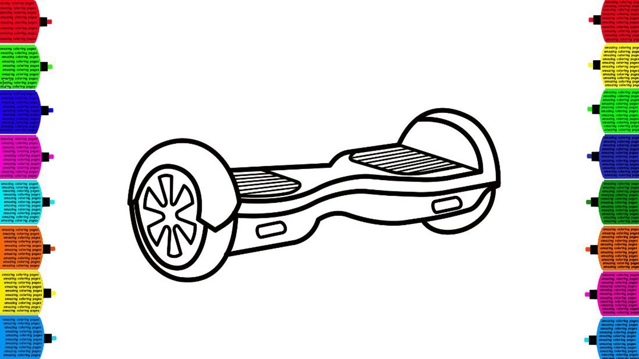 1280x720 How To Draw Hoverboard For Kids - Hoverboard Drawing