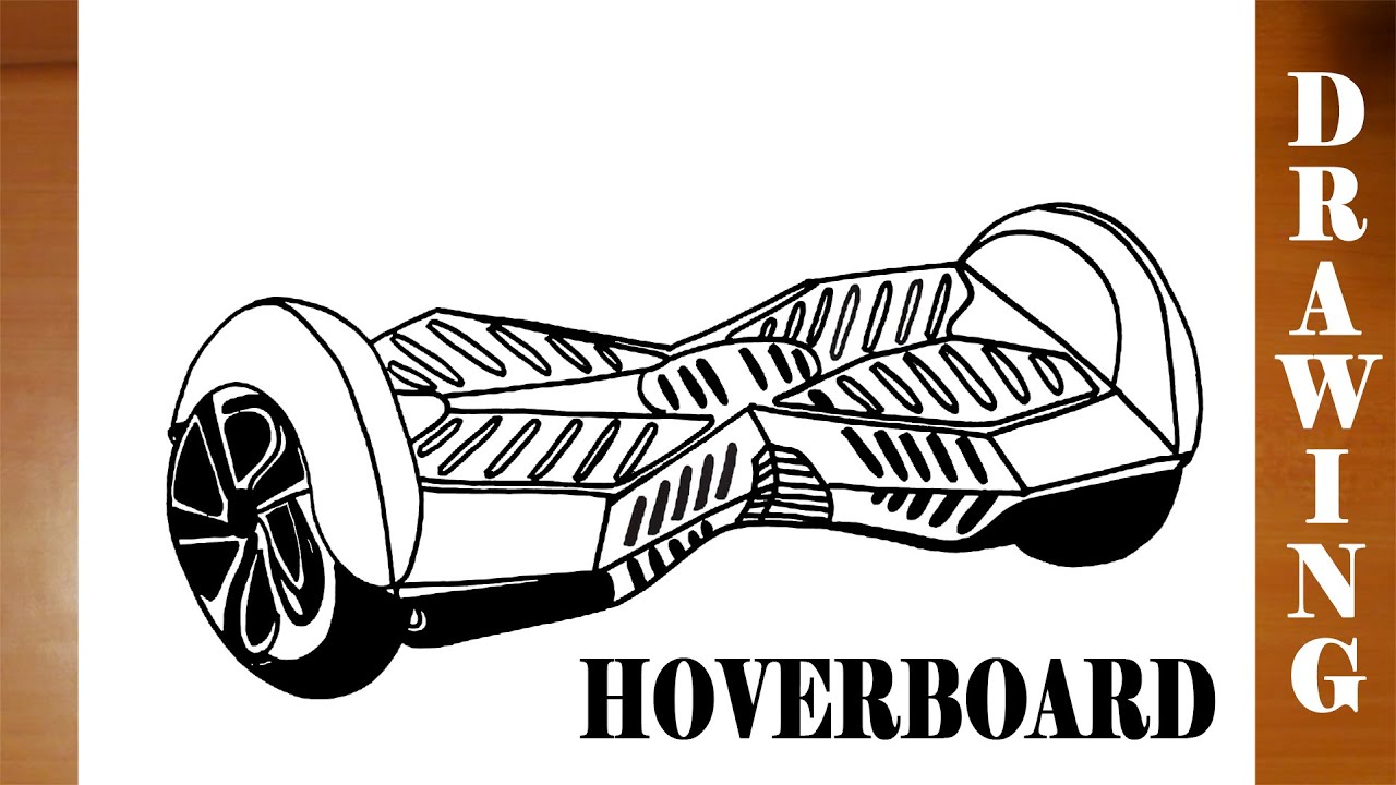 1280x720 How To Draw A Hoverboard On Paper Easy For Kids Wheel Self - Hoverboard Drawing
