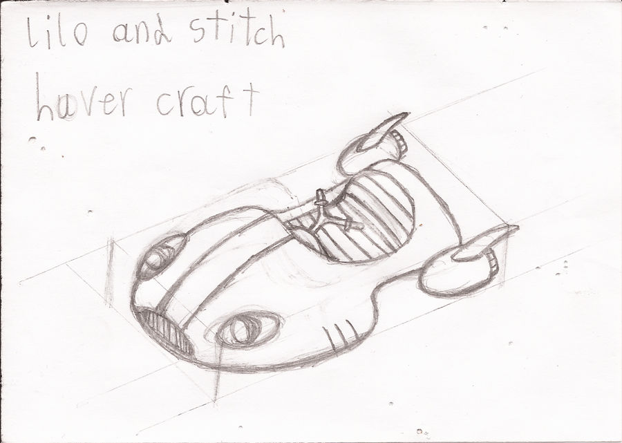 900x641 Lilo And Stitch Hovercraft Sceach - Hovercraft Drawing