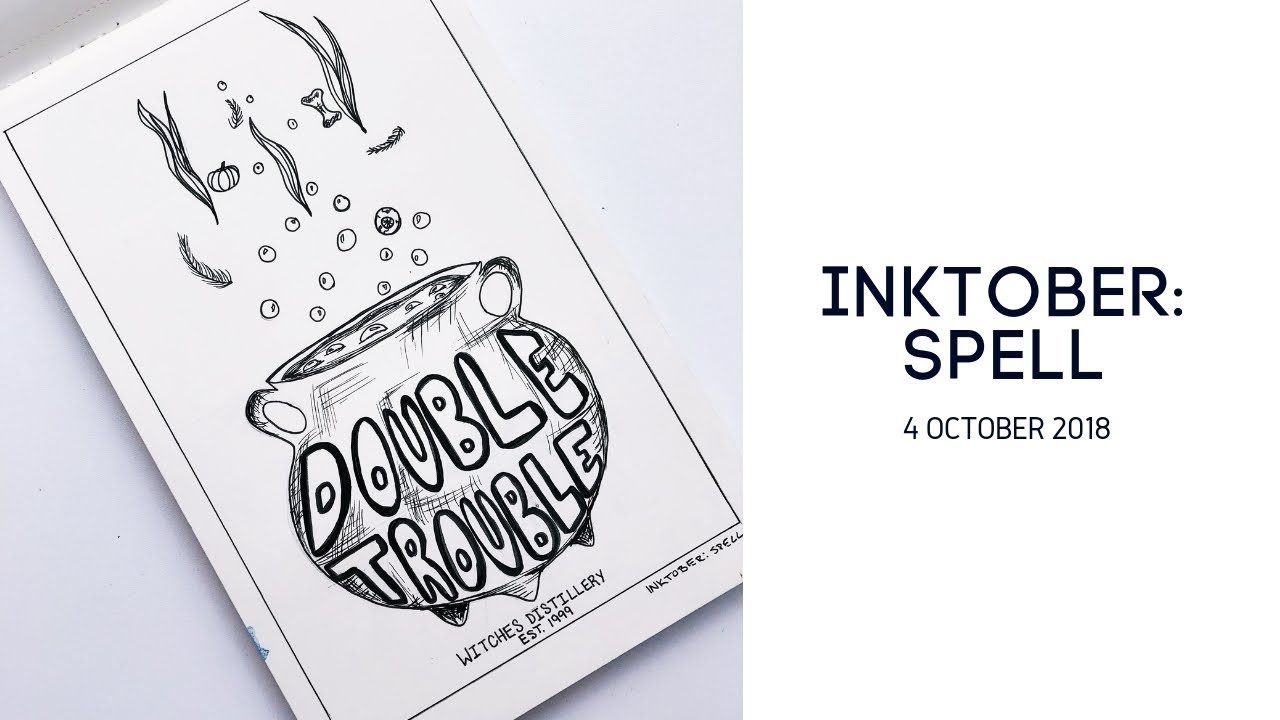 1280x720 Inktober Drawing Day Spell - How Do You Spell Drawing