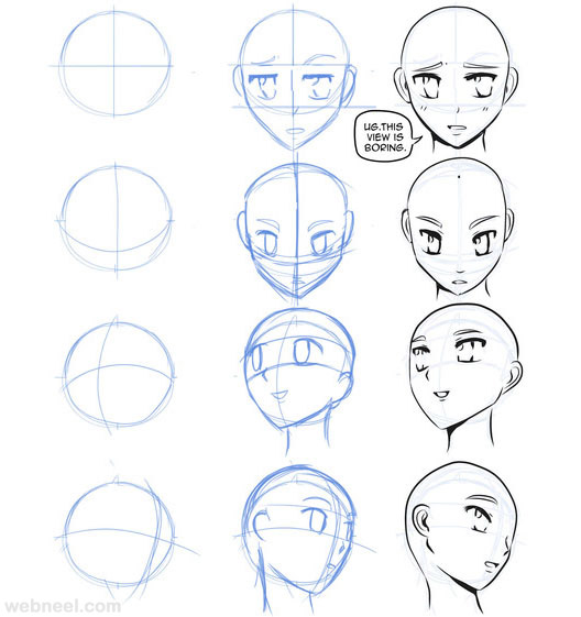 528x561 How To Draw Anime Tutorial With Beautiful Anime Character Drawings - How Drawing