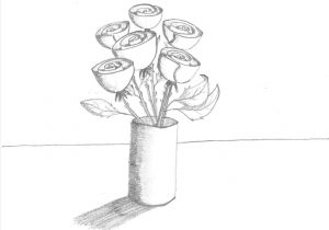 300x210 How Drawing Of A Vase With Flowers To Draw Flowers - How Drawing