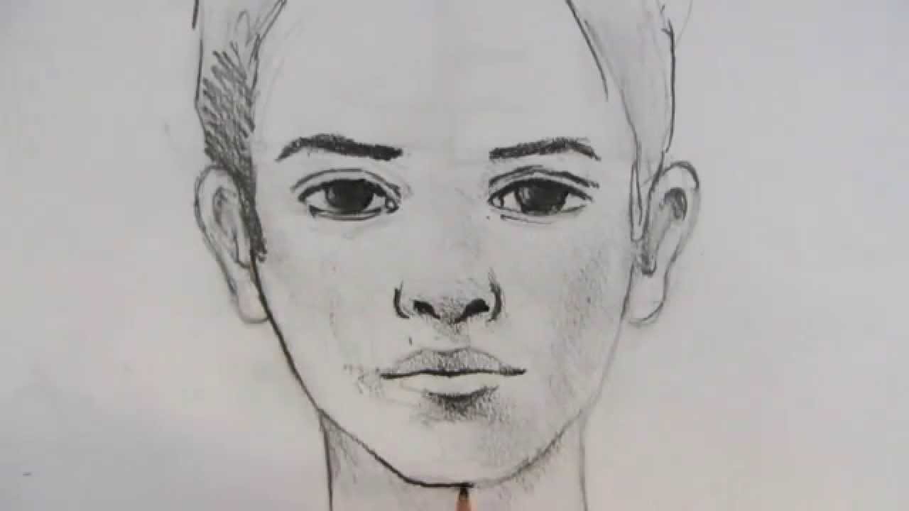 1280x720 How To Draw A Face Of A Man Narrated - How Drawing A Face Youtube