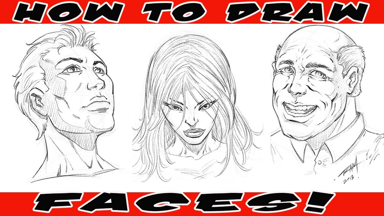1280x720 How To Draw Comic Book Faces - How Drawing A Face Youtube
