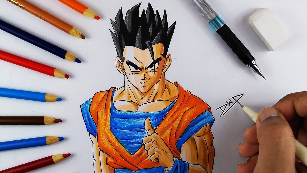 1280x720 How To Draw Gohan From Dragon Ball Z - How Drawing Dragon Ball Z