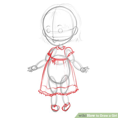 500x500 How To Draw A Girl - How Drawing Wikihow