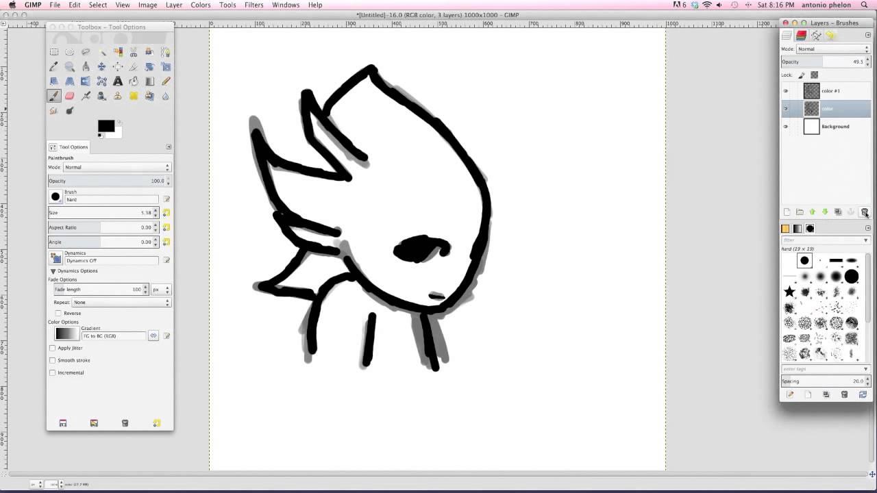 1280x720 Introduction Tutorial To Gimplearn How To Draw - How Drawing Youtube