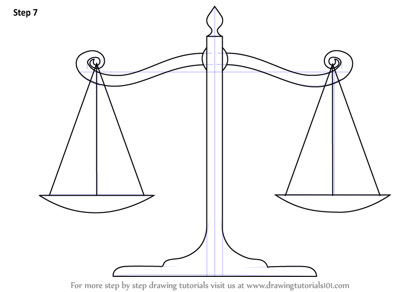 844x598 Learn How To Draw Scales Of Justice - How To Draw A Scale Drawing