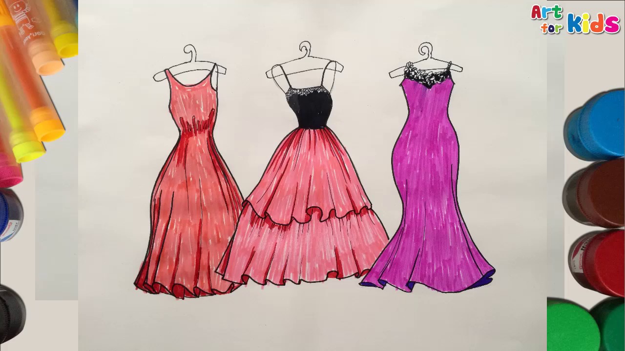 1280x720 How To Draw Fashion Clothes For Kids How To Draw Dresses - How To Draw Fashion Drawings