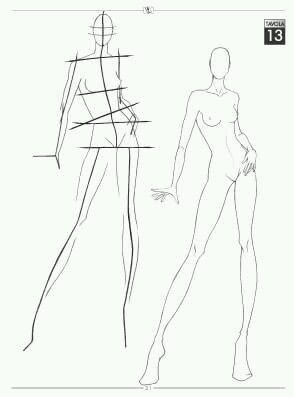 294x397 How To Draw Fashion Figure Pose Body Art Fashion Sketches - How To Draw Fashion Drawings