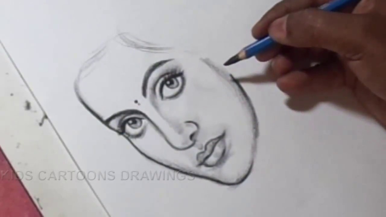 1280x720 How To Draw Pencil Portrait Of A Women Drawing - How To Draw Pencil Drawing