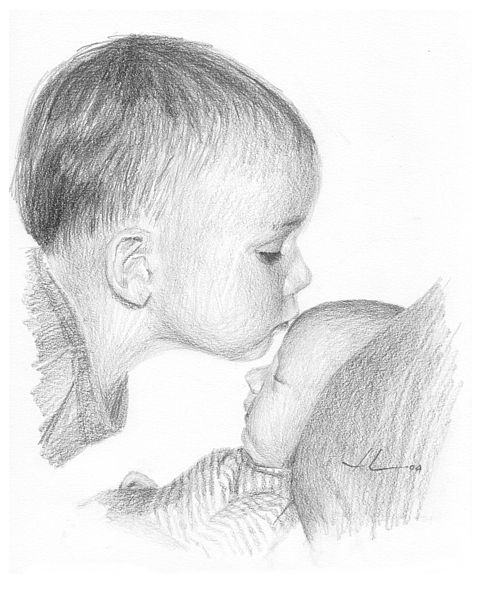 482x600 Pencil Drawings Pencil Drawings Baby Images, High Definition - How To Draw Pencil Drawing