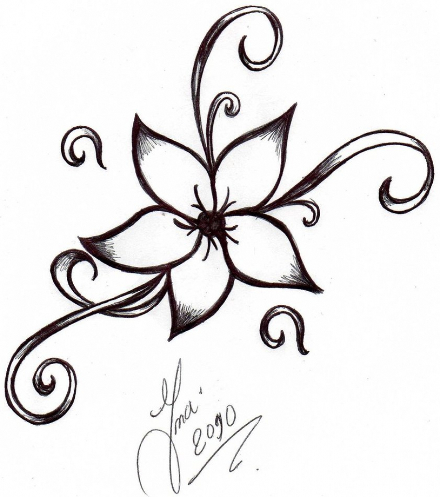 907x1024 Draw Pretty Flower Drawings And Beautiful Flowers Drawing Stepstep - How To Make A Beautiful Flower Drawing