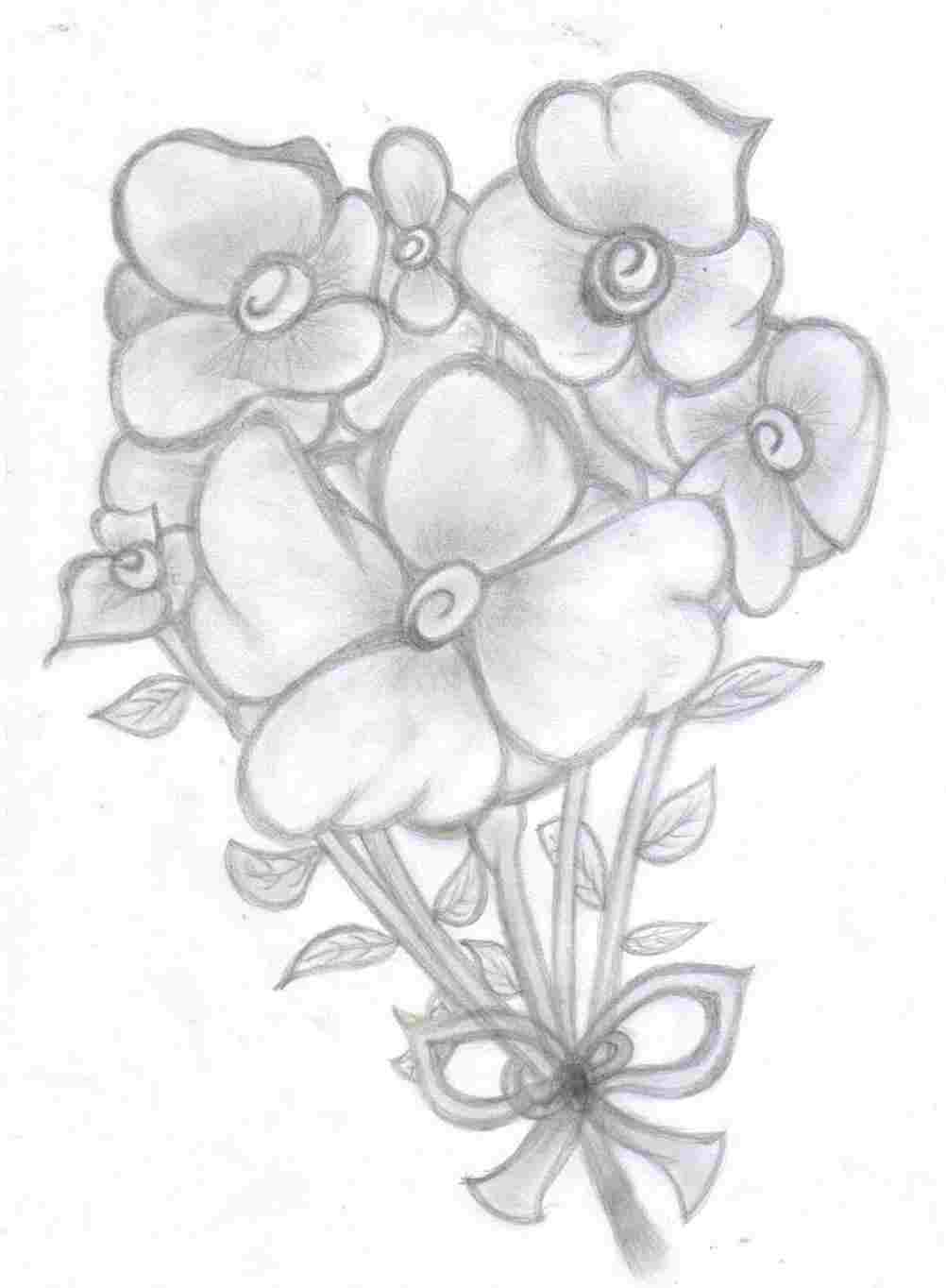 1002x1364 Pencil Sketch Flower Design To Make A Beautiful Flower Drawing - How To Make A Beautiful Flower Drawing