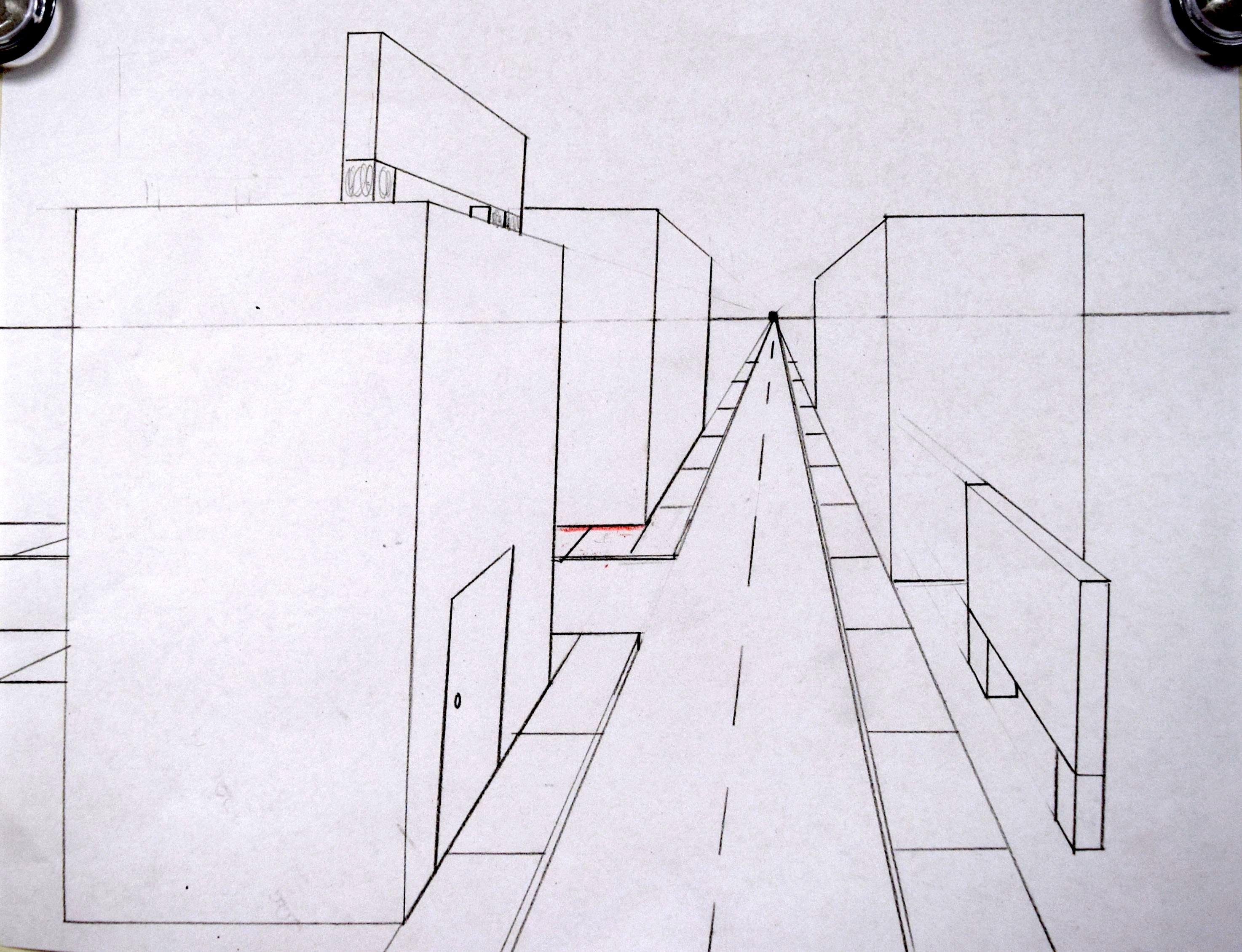 How To Make A One Point Perspective Drawing At