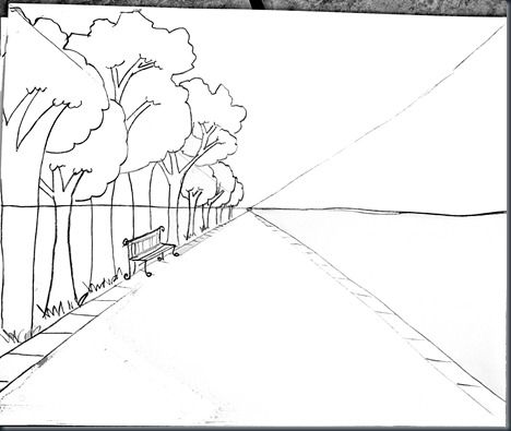 468x395 Drawing One Point Perspective - How To Make A One Point Perspective Drawing
