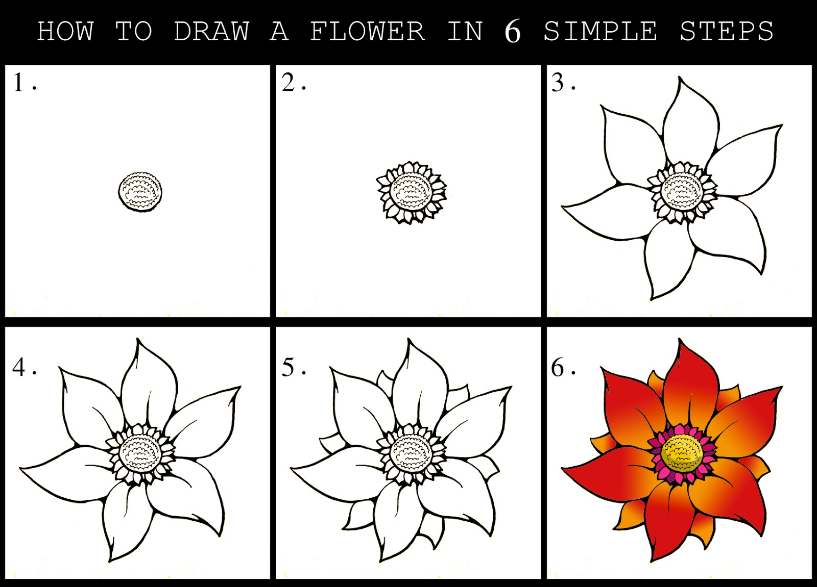 1600x1151 How To Draw A Flower - How To Make A Rose Drawing Step By Step