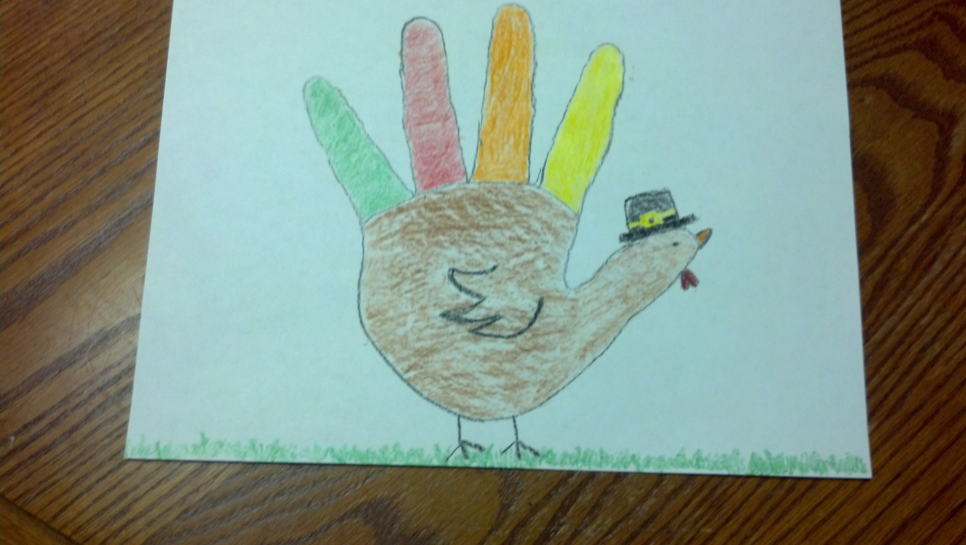 3264x1840 Make A Hand Turkey Steps - How To Make A Turkey Drawing