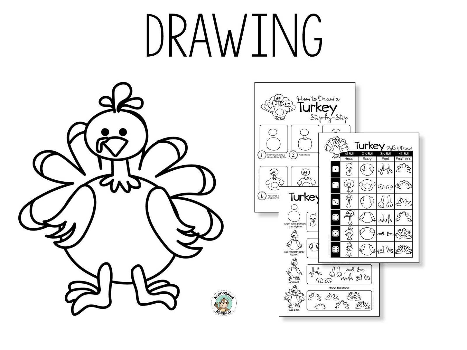 How To Make A Turkey Drawing at Explore collection