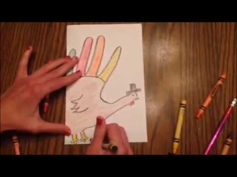 480x360 How To Make A Hand Turkey Card For Thanksgiving - How To Make A Turkey Hand Drawing