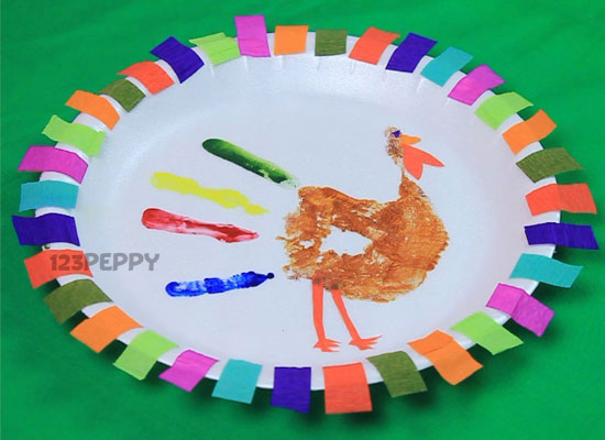 550x400 How To Make Handprint Turkey Online - How To Make A Turkey Hand Drawing
