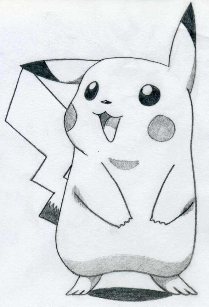 664x977 Draw Pikachu Quickly And Easily - How To Make Drawing
