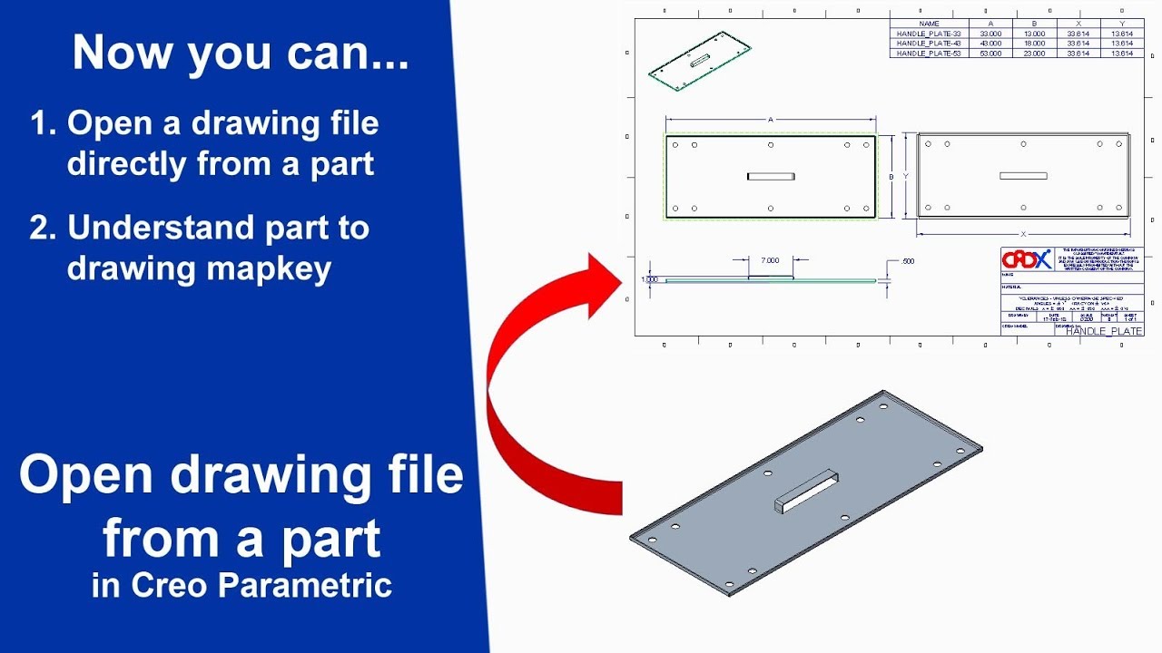 1280x720 open a drawing directly from an active model in creo - How To Open Drawing File
