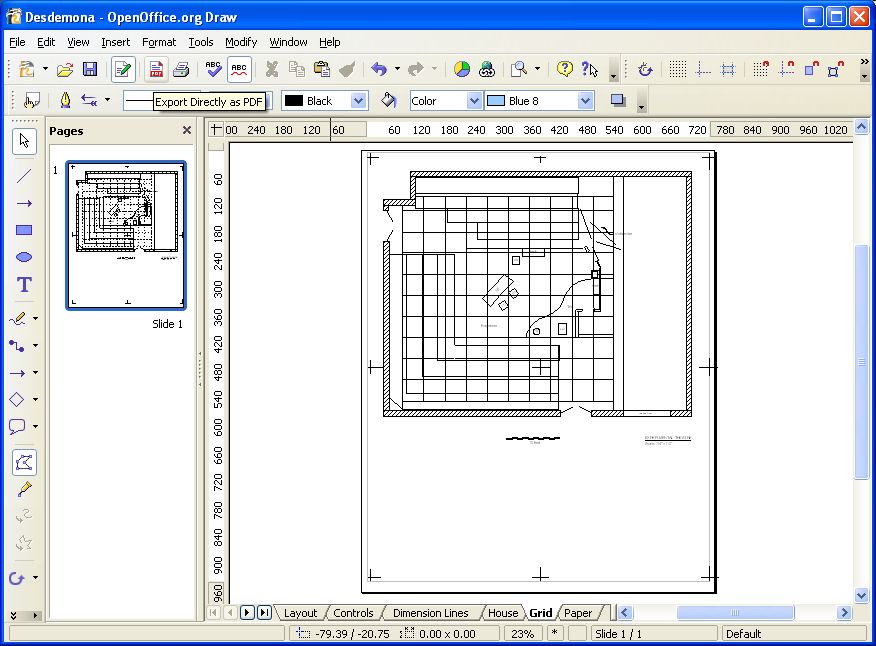 876x646 Using Openoffice Draw Module As A Cad Program - How To Open Drawing File