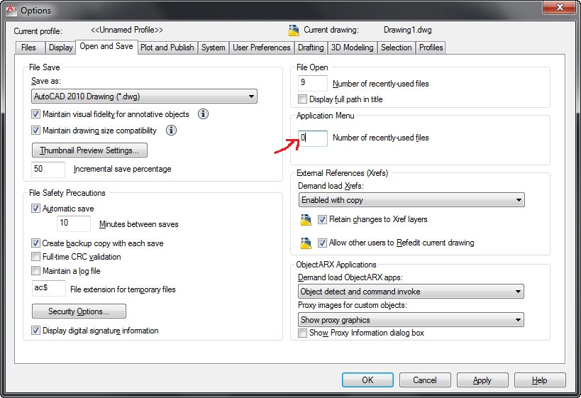 819x561 autocad drawing history, autocad recent list, autocad - How To Open Drawing File